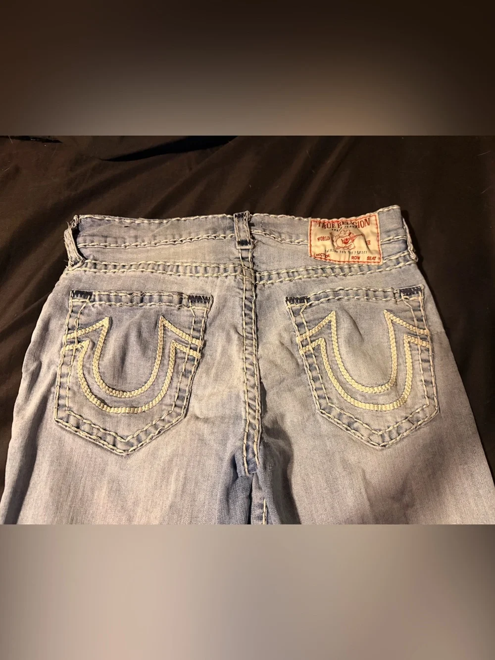 True Religion Mens Light Blue Denim Jeans